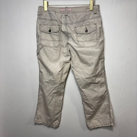 Tommy Hilfiger Low Rise Jeans White Boot Cut Casual Solid Flap Pockets Y2K 10 - Picture 5 of 6